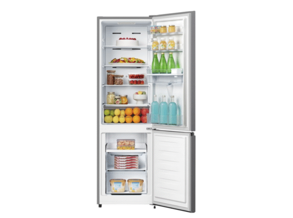 refrigerateur combiné (congél en bas) froid ventilé (no frost): sans givre newfrance rb329n4wde – largeur 55 x hauteur 179.5 cm